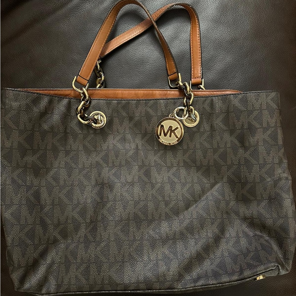 Michael Kors Signature Tote with Gold Accents